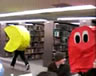 Pac Man & Ghost dressed-up funny idiots